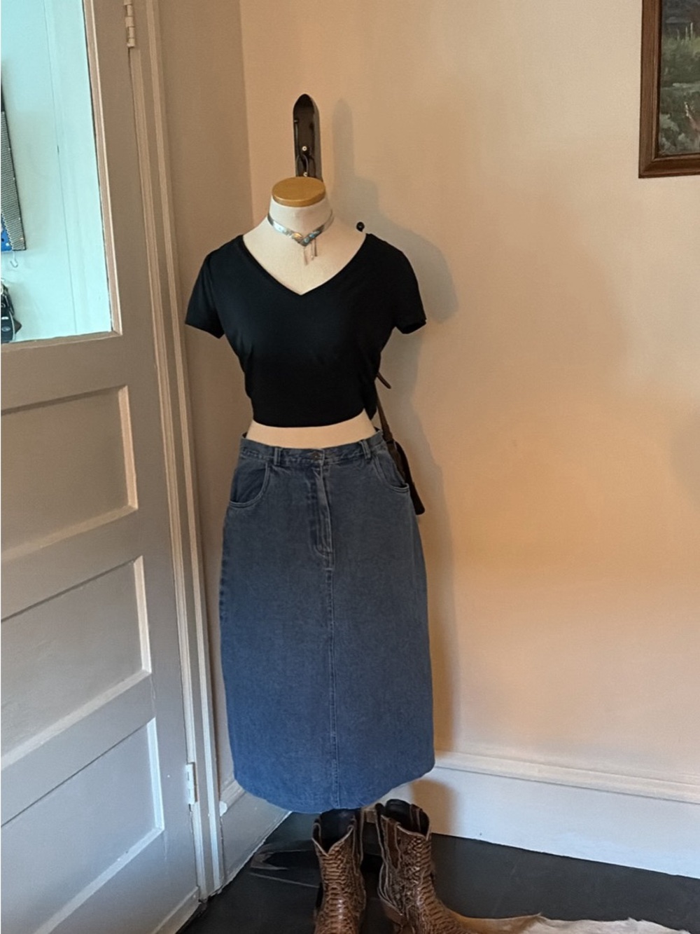 Demon midi skirt
